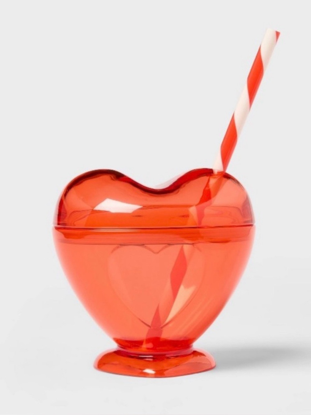 Brand New Heart Tumbler with Straw